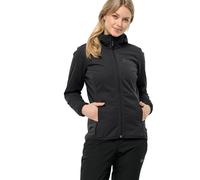 Jack Wolfskin Windhain - Felpa con cappuccio da donna, taglia M, colore: nero