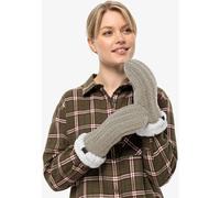 Jack Wolfskin HIGHLOFT - Guanti da donna in maglia, taglia M, Grigio polvere, M