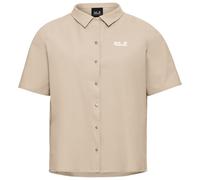 Jack Wolfskin Prelight Suncool Short Sleeve Shirt Beige L Donna
