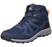 Jack Wolfskin Woodland 2 Texapore Mid M, Sneaker Uomo, Dark Blue/Red, 40.5 EU