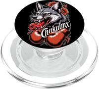 Jackal Wolf-Dog Messicano Boxe e Rose PopSockets PopGrip per MagSafe