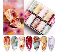 Jackallo Marmo Nail Foil Transfer Sticker Nail Art Stickers Suggerimenti Avvolge Foil Transfer Adesivo Glitters Acrilico Decorazione Unghie Fai da Te per Unghie in Gel
