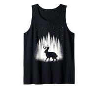 Jackalope camminando Attraverso la Foresta Bianca sotto Le Stelle della Sera Canotta
