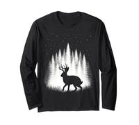 Jackalope camminando Attraverso la Foresta Bianca sotto Le Stelle della Sera Maglia a Manica