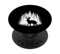 Jackalope camminando attraverso la foresta bianca sotto le stelle della sera PopSockets PopGrip Adesivo