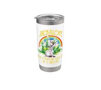 Jackalope Not Everyone Has To Be A Unicorn Rainbow Camping Bicchiere termico in acciaio inox doppia parete