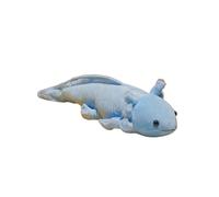 JACKANNA Axolotl - Peluche realistico come portachiavi o peluche messicano (morbido e lavabile, ideale per i bambini) (pesce blu)
