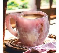 JACKANNA Tazza da caffè in cristallo minerale in agata - Tazza di cristallo multicolore per caffè/tè - Elegante regalo per ufficio e casa (7)