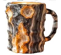 JACKANNA Tazza da caffè in cristallo minerale in agata - Tazza di cristallo multicolore per caffè/tè - Elegante regalo per ufficio e casa (1)