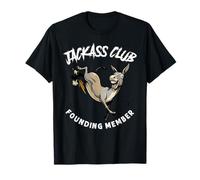 Jackass Club Founding Member Divertente Sarcastico Humor Tee Maglietta
