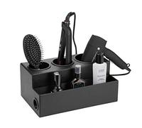 JackCubeDesign Porta-phon Strumento per la cura dei capelli Strumento per la cura del prodotto Articoli da bagno Accessori Porta-vassoio per ripiano del bagno Controsoffitto con 3 fori (nero)- MK154C