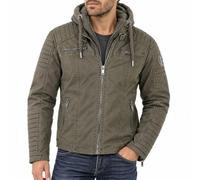 Jacke für Herren Winterjacke Übergangsjacke mit Kapuze Gesteppt Biker-Jacke
