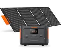 Jackery Powerstation portatile 100 Plus con 1 x SolarSaga 40 W Mini, generatore solare da 99 Wh con uscita da 128 W, ricarica rapida a 3 porte per campeggio/camper