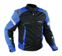 Giacca Sport Touring Tessuto Moto Cordura CE Protezioni Sfoderabile Blu