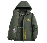 Jacket con Cappuccio-Uomo Deer, Giacca Manica Lunga Foderata Invernale, Cardigan con Stampato Moda, per Donna Adulta, Leggero(Green,XL)