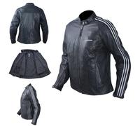 Jacket Leather Ladies Motorcycle Vintage CE Protectors Armour CE White