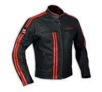 Jacket Leather Mens Biker Motorcycle CE Protectors Armored All Sizes