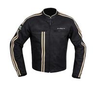 Jacket Leather Mens Biker Motorcycle CE Protectors Armored All Sizes