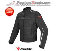 Jacket moto Dainese Hydra Flux D-dry black white spring summer