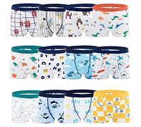 JackLoveBriefs Boxer Ragazzi Cotone Dinosauro Modello Orso Polare Intimo Ragazzo Confezione da 12, 1-3 Anni, Multicolore, Taglia: S