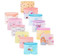 JackLoveBriefs Culotte Bambina Mutande Bambina Cotone Mutandine da Bambina 2-3 Anni (Pacco da 12) Multicolore，S