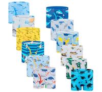 JackLoveBriefs Ragazzi Intimo Boxer Pantaloncini Cotone 12 Pezzi, 2-3 Anni,Multicolore，Dimensione:100