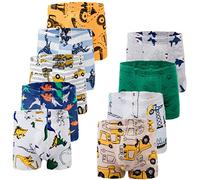 JackLoveBriefs Ragazzi Intimo Boxer Pantaloncini Cotone 9 Pezzi, 3-4 Anni,Multicolore，Dimensione:110