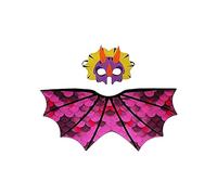 Jackolume Costume da dinosauro per bambini, set di maschere con ali di drago, mantello T Rex con maschere, per Halloween, compleanno, martedì grasso, cosplay, accessorio per travestimento
