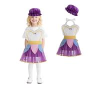 Jackolume Costume da donna Mrs Potts, grembiule da cameriera con cappello, per feste di Halloween, carnevale
