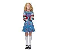 Jackolume Costume di Halloween Horror Killer Doll per bambini, gioco dei bravi ragazzi vestire e camicia a righe horror film horror fantasma cosplay abiti