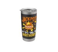 Jackpot Il mio compleanno Slot Machine Casino Gioco d'azzardo Bicchiere termico in acciaio inox doppia parete