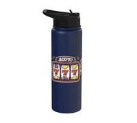 Jackpot Slot Machine Stile Retro Stainless Steel Insulated Water Bottle