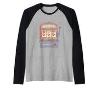 Jackpot Slot Machine Vincere Casino Vibe Maglia con Maniche Raglan