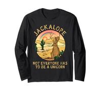 Jackrabbit Everyone Has To Be A Unicorn Rainbow Jackalope Maglia a Manica