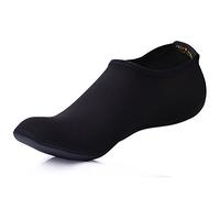 JACKSHIBO Scarpe da Mare Unisex - Comode e Antiscivolo per Spiaggia Piscina e Sport Acquatici Bagno Nuoto Surf Acqua 01 Nero 37/38