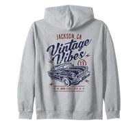 Jackson CA Vintage Vibes - Auto d'Epoca, Design Invecchiato Felpa con Cappuccio