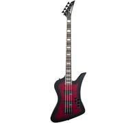 Jackson JS Series Bird Bass JS3Q AM Transparent Red Burst - Basso elettrico a 4 corde