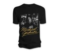 Jackson,Michael - T-Shirt-(S)-Bw Cover Gold Signature Skinny (Women)