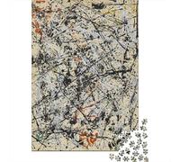 Jackson Pollock Puzzle Di Legno opere d'arte famose nel mondo 1000 Pezzi, Puzzles Impossible dipinto, Per Adulti Classici, Rompicapo arte Per Giovani Giochi Educativi