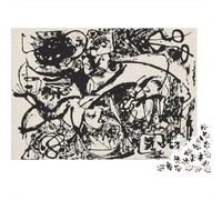 Jackson Pollock Puzzle Legno Classici 1000 Pezzi, Rompicapo dipinto, museo Impegnativi Jigsaw Puzzles opere d'arte famose nel mondo, Giocattolo Decompressivo Intellettuale Educativo 1000 Pcs