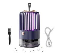 JACKYLED Insetticida elettrico ricaricabile - Lampada per zanzare 3 in 1 con luce UV, aspirazione e luce notturna, trappola per zanzare con batteria da 2000 mAh, per interni ed esterni, silenziosa e