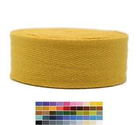 Jacob Bicerri Nastro sbieco in cotone a spina di pesce, 5,1 cm, 3,8 cm, 3,8 cm e 2,5 cm, 9,1 m, giallo macaron, 100% cotone naturale, per cucito e artigianato fai da te