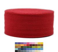 Jacob Bicerri Nastro sbieco in cotone a spina di pesce, 5,1 cm, 3,8 cm, 3,8 cm e 2,5 cm, 9,1 m, rosso mela, 100% cotone naturale, per cucito, confezionamento, artigianato, fai da te
