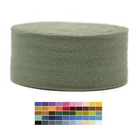 Jacob Bicerri Nastro sbieco in cotone a spina di pesce, 5,1 cm, 3,8 cm, 3 cm e 2,5 cm, 9,1 m, verde, 100% cotone naturale, per cucito, confezionamento, artigianato, fai da te