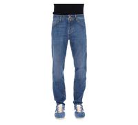 Jacob Cohën, ,Jeans ,Uomo ,Blu ,W36 Jeans etichetta camoscio in cotone comfort Scott fit