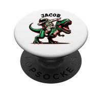 Jacob Dabbing Astronauta su un cartone animato dinosauro PopSockets PopGrip Adesivo