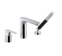 Jacob Delafon e72330-cp Aleo + miscelatore rubinetto 3 fori su Gola con doccetta 2 getti, cromato