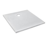 Jacob Delafon - Piatto doccia extra piatto IPSO - Fabbricazione francese - Materiali riciclati - Senza Molla - Antiscivolo e Antimicotico - 90 x 90 x 3,5 cm - Texture pietra, bianco opaco - E62301-WPM