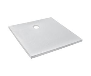 Jacob Delafon - Piatto doccia extra piatto IPSO - Fabbricazione francese - Materiali riciclati - Senza Molla - Antiscivolo e Antimicotico - 90 x 90 x 3,5 cm - Texture pietra, bianco opaco - E62301-WPM