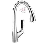 JACOB DELAFON Rubinetto da cucina senza contatto doccia anticalcare rimovibile con 2 getti e beccuccio girevole a 360° a risparmio idrico, leva personalizzabile (3 colori) colore cromo MALLECO E77748